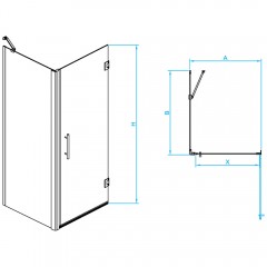 Душевое ограждение RGW Passage PA-36-1B 80x100 410836180-014