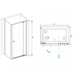 Душевое ограждение RGW Passage PA-44-1 90x100 410844190-011