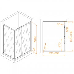 Душевое ограждение RGW Passage PA-245 90x120 410824592-11