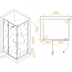 Душевое ограждение RGW Stilvoll SV-040B 80x100 353204080-14