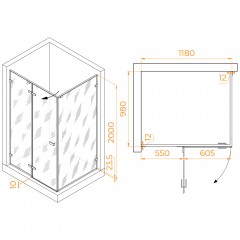 Душевое ограждение RGW Stilvoll SV-040Gr 100x120 353204002-110