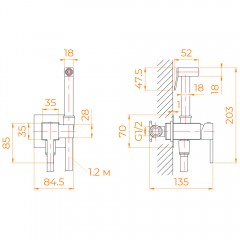 Смеситель с гигиеническим душем встраиваемый RGW SP-212B