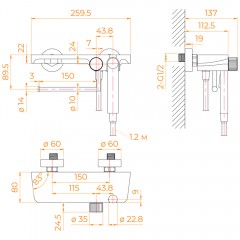 Смеситель с гигиеническим душем RGW SP-220