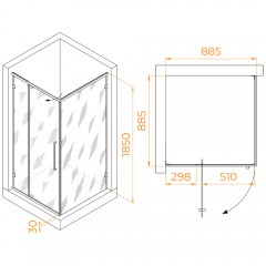 Душевое ограждение RGW Classic CL-35B 90x90 72093599-14