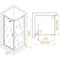 Душевое ограждение RGW Stilvoll SV-135B 80x80 703213588-14