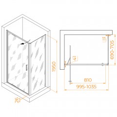 Душевое ограждение RGW Stilvoll SV-145 100x70 703214507-11