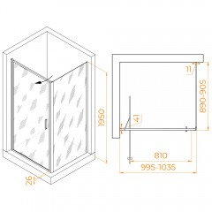 Душевое ограждение RGW Stilvoll SV-145 100x90 703214509-11