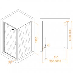 Душевое ограждение RGW Stilvoll SV-145 100x110 703214501-11