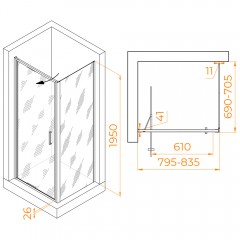 Душевое ограждение RGW Stilvoll SV-145B 80x70 703214587-14