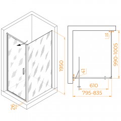 Душевое ограждение RGW Stilvoll SV-145B 80x100 703214580-14