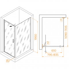 Душевое ограждение RGW Stilvoll SV-145B 80x110 703214581-14