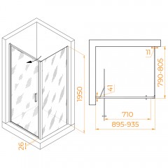 Душевое ограждение RGW Stilvoll SV-145B 90x80 703214598-14