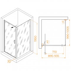 Душевое ограждение RGW Stilvoll SV-145B 90x100 703214590-14