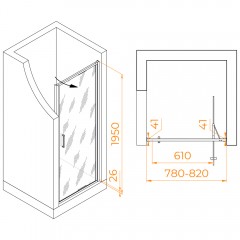 Душевая дверь RGW Stilvoll SV-05Gr 80 70320508-110