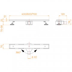 Трап душевой RGW SDR-08 400 21210840-011