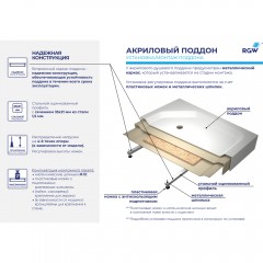 Поддон акриловый RGW Acryl LUX/TN 70x90 16180279-21