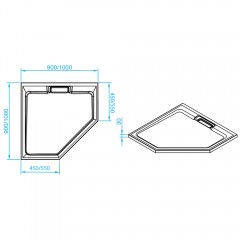 Поддон из искусственного камня RGW Stone STA-61Co 90x90 16330599-10