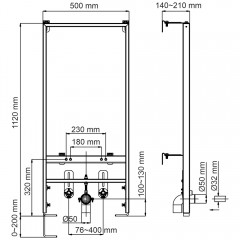 Инсталляция для подвесного биде WasserKRAFT Aller 10BDT.020