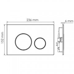 Инсталляция для подвесного унитаза WasserKRAFT Aller 10TLT.010.ME.WM02 с кнопкой смыва