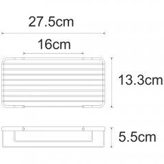 Полка металлическая WasserKRAFT K-722WHITE