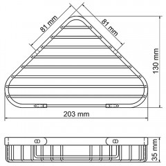 Полка металлическая угловая WasserKRAFT K-733LIGHT BRONZE