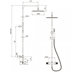 Душевая система WasserKRAFT Paar A18301 Thermo