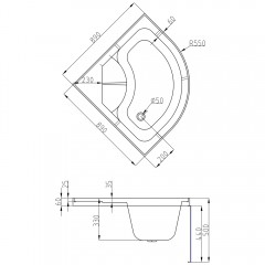 Душевая кабина AvaCan L690GM+EL