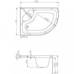 Душевая кабина AvaCan L620LLED+GM