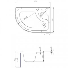 Душевая кабина AvaCan L620RGM+EL