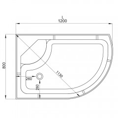 Душевая кабина AvaCan D120SLLED