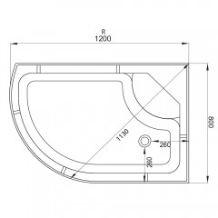 Душевая кабина AvaCan D120SRLED