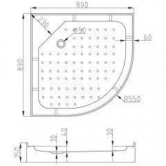 Душевая кабина AvaCan EM1590LED+GM