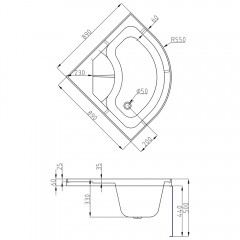 Душевая кабина AvaCan EM4590NLED+GM