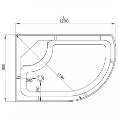 Душевая кабина AvaCan EM4512LLED+GM