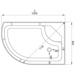 Душевая кабина AvaCan EM4512RLED+GM