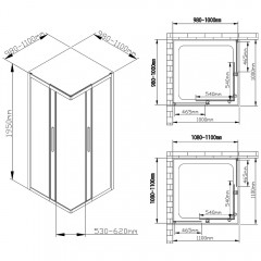 Душевое ограждение AvaCan KB100MT