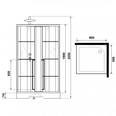 Душевая кабина Niagara Standart ST90/15QL/KL/BKT