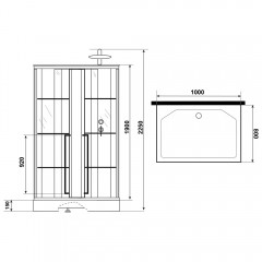 Душевая кабина Niagara Standart ST100/80/15QR/KL/BKT