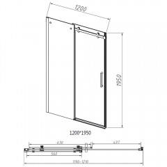 Душевая дверь Vincea Como-N VDS-4CN120CL