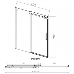 Душевая дверь Vincea Como-N VDS-4CN150CLB