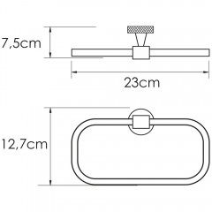 Держатель полотенец WasserKRAFT Tauber K-64460