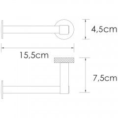 Держатель туалетной бумаги WasserKRAFT Tauber K-64496