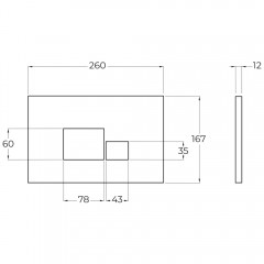 Клавиша смыва BelBagno BB070CR.MAT