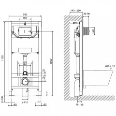 Инсталляция для подвесного унитаза BelBagno BB001-120