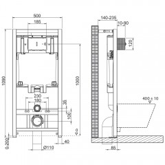 Инсталляция для подвесного унитаза BelBagno BB002-80