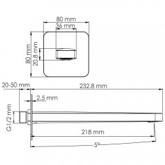 Излив WasserKRAFT Asphe A289