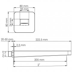 Излив WasserKRAFT Tauber A298