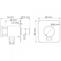 Шланговое подключение WasserKRAFT Weida A271