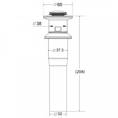 Донный клапан BelBagno BB-PCU-02-IN