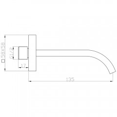 Излив BelBagno Romano ROM-BC-CRM